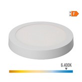 DOWNLIGHT LED SUPERFICIE REDONDO 20W 1500lm 6400K LUZ FRIA Ø22x3,5cm BLANCO EDM