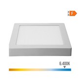 DOWNLIGHT LED SUPERFICIE CUADRADO 20W 1500lm 6400K LUZ FRIA CROMADO 22x22x3,5cm EDM