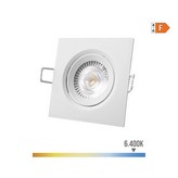 DOWNLIGHT LED EMPOTRABLE CUADRADO 5W 6400K LUZ FRIA COLOR BLANCO 9x9cm EDM