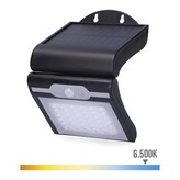 APLIQUE SOLAR 2W 220Lm 6.500K CON SENSOR COLOR NEGRO EDM