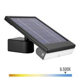 APLIQUE SOLAR LED 6W 720lm 6.500K CON SENSOR CREPUSCULAR Y MOVIMIENTO. COLOR NEGRO EDM