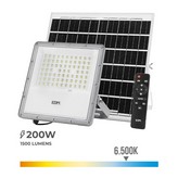 FOCO PROYECTOR LED SOLAR 200W 1500Lm 6500K LUZ FRIA IP65 EDM