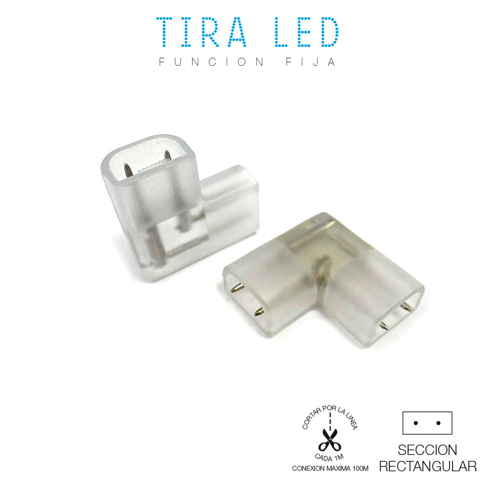 CONECTOR (EMPALME) 90° PARA TIRA DE LED EDM