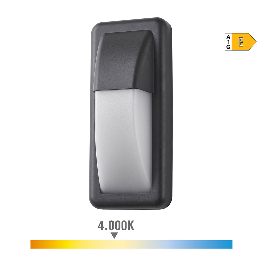 APLIQUE LED 6W 200lm 4000K LUZ DIA IP65 RECTANGULAR VERTICAL EDM - Ítem