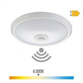 APLIQUE LED DE SUPERFICIE CON SENSOR Y LUZ DE EMERGENCIA IP20 16W 30 LEDS 4000K LUZ DIA EDM