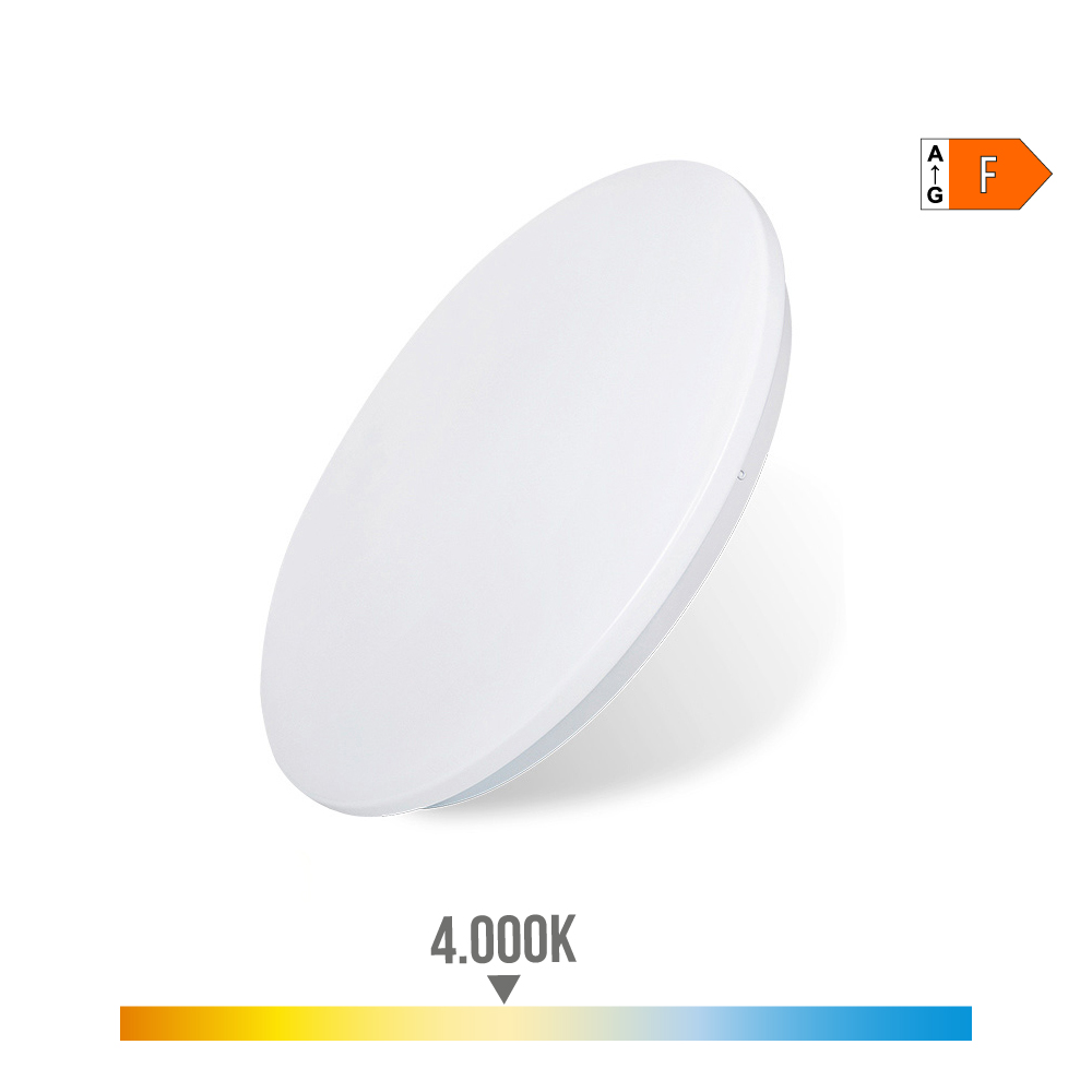 PLAFON/APLIQUE LED DE SUPERFICIE 24W 4000K Ø38x6,6cm EDM