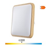 APLIQUE SUPERFICIE CUADRADO LED 18W 1820lm 4000K 33x33x7cm EFECTO MADERA EDM