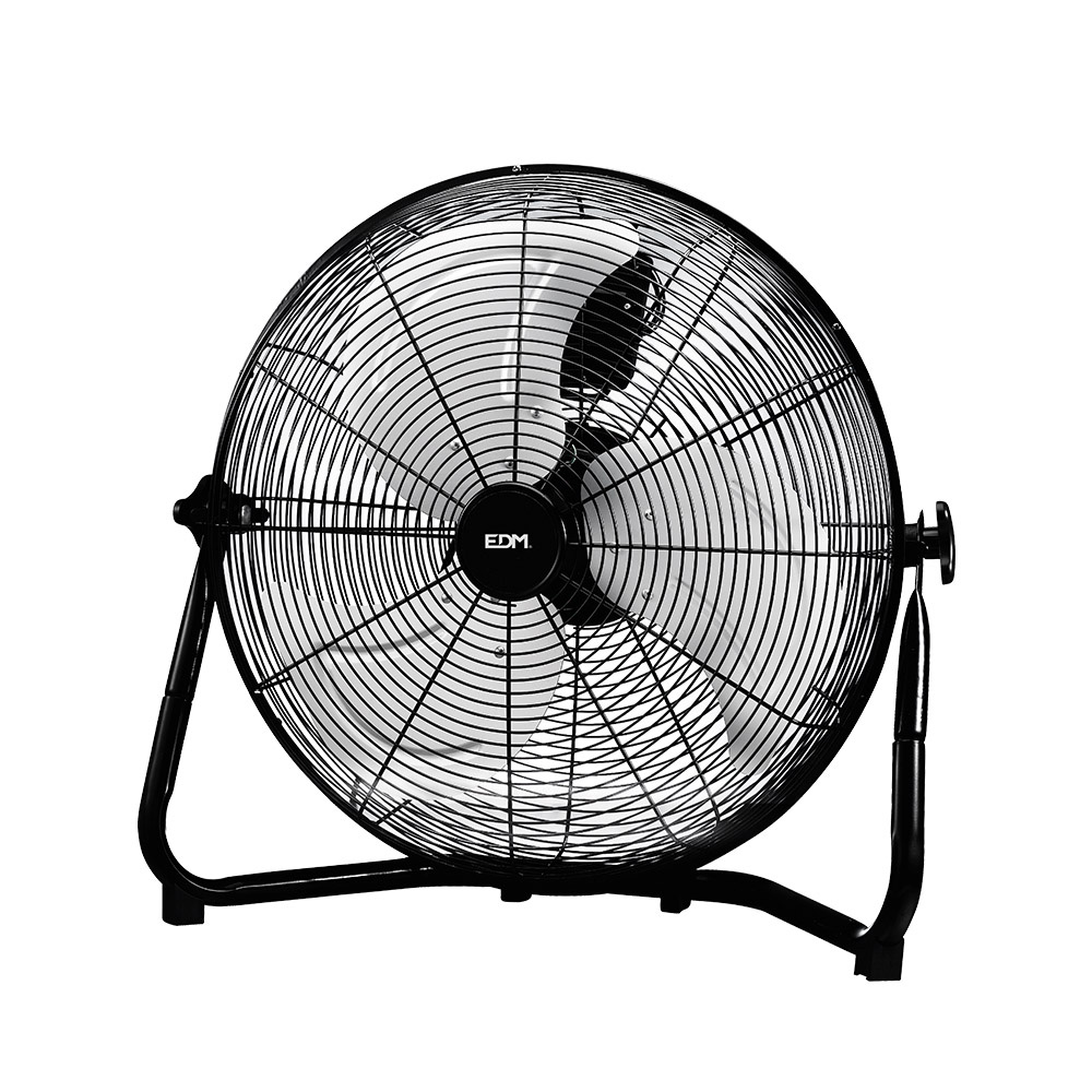 VENTILADOR INDUSTRIAL, DE SUELO. COLOR NEGRO. POTENCIA: 110W ASPAS: Ø45x54cm EDM