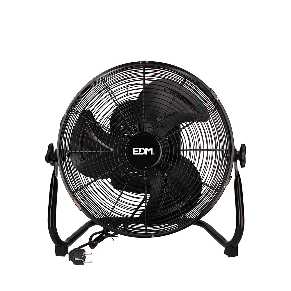 VENTILADOR INDUSTRIAL DE SUELO, OSCILANTE. COLOR NEGRO POTENCIA: 45W ASPAS: Ø35x44,5cm EDM - Ítem