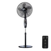 VENTILADOR DE PIE CON MANDO A DISTANCIA. COLOR NEGRO. POTENCIA: 60W ASPAS: Ø40cm ALTURA REGULABLE 110-130cm EDM