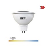 BOMBILLA DICROICA LED MR16 (GU5.3) 5W 12V 450lm 3200K LUZ CALIDA Ø5x5cm EDM