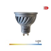 BOMBILLA DICROICA LED REGULABLE GU10 6W 480lm 6400K LUZ FRIA Ø5x5,5cm EDM