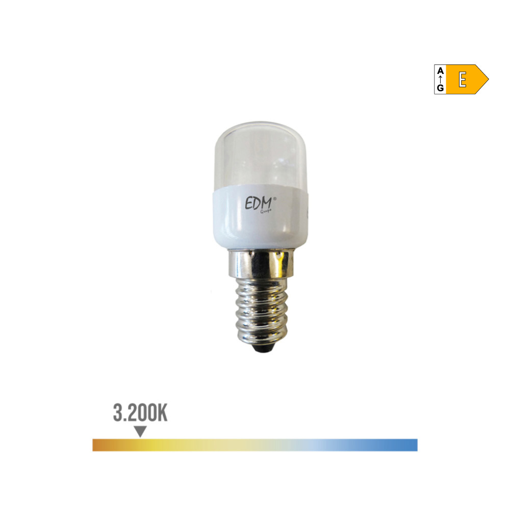 BOMBILLA TUBULAR (FRIGORIFICO) LED E14 0,5W 55lm 3200K LUZ CALIDA Ø2,6x60cm EDM