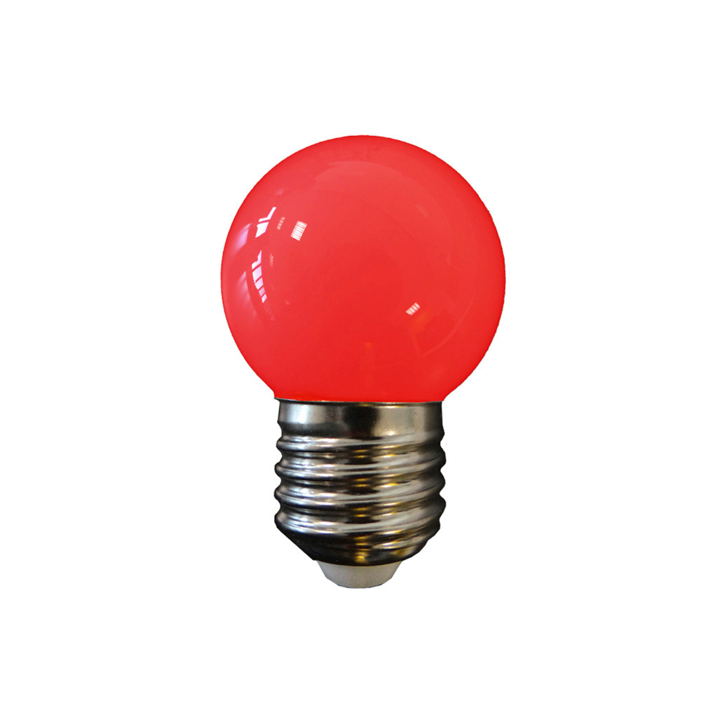 BOMBILLA ESFERICA LED E27 1W 80lm LUZ ROJA Ø4,3x7cm EDM