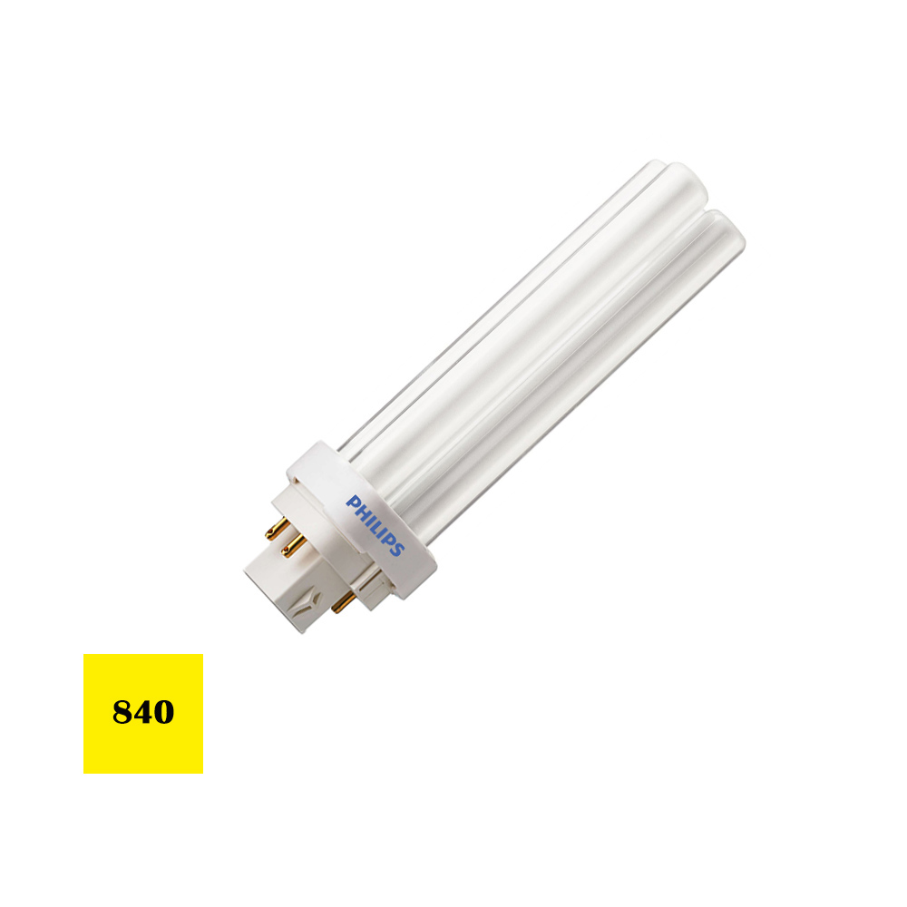 BOMBILLA BAJO CONSUMO LYNX D-26W G24 PLD-4pin 840K LUZ DIA 17,4cm PHILIPS