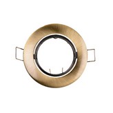 ARO HALOGENO METALICO. OSCILANTE. COLOR ORO VIEJO. Ø8,4cm EDM