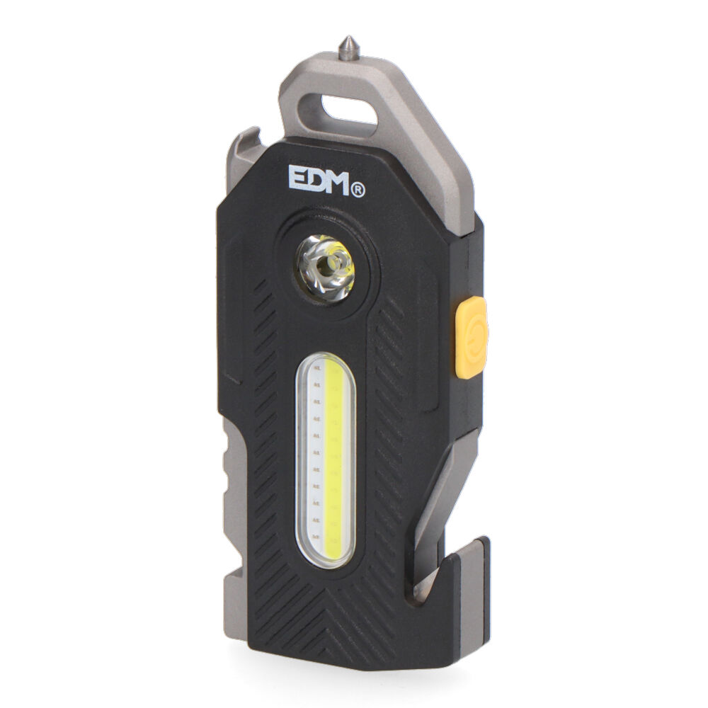 LINTERNA DE SEGURIDAD 6 EN 1 7W + 2,5W 400Lm 2 LEDS 300mAh EDM - Ítem