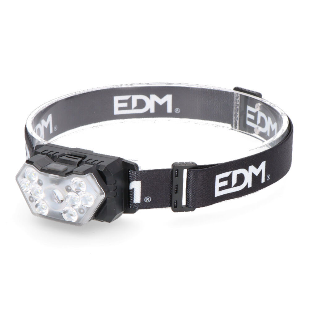LINTERNA FRONTAL A PILAS 5W + 8x1W 400lm 9 LEDS EDM - Ítem