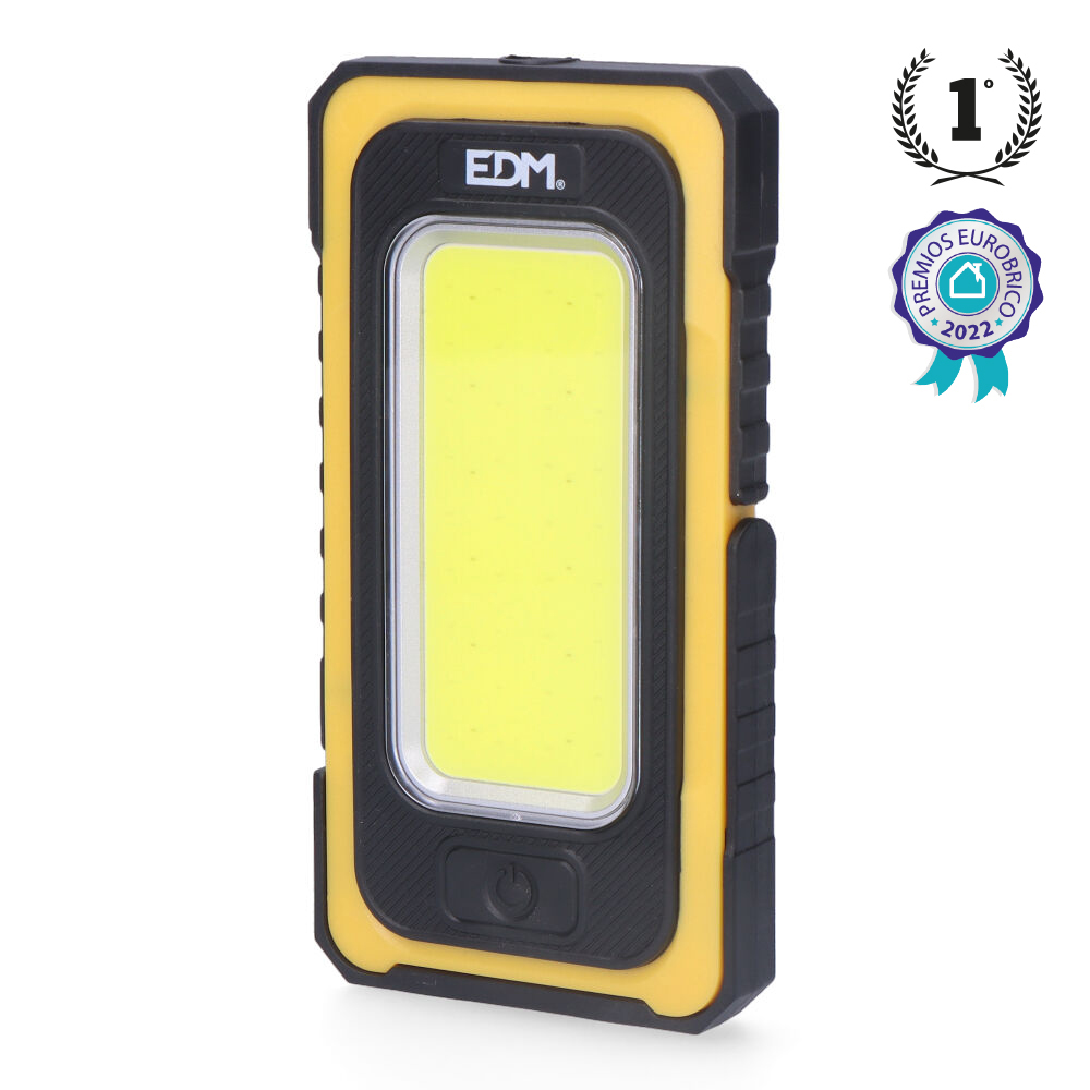 LINTERNA LED SOLAR RECARGABLE CON GANCHO E IMÁN COB 10W 750lm EDM - Ítem