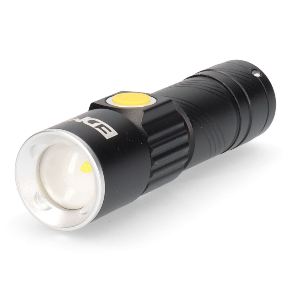 MINI LINTERNA CON ZOOM 1 LED 120lm 7500K RECARGABLE CON USB. EDM