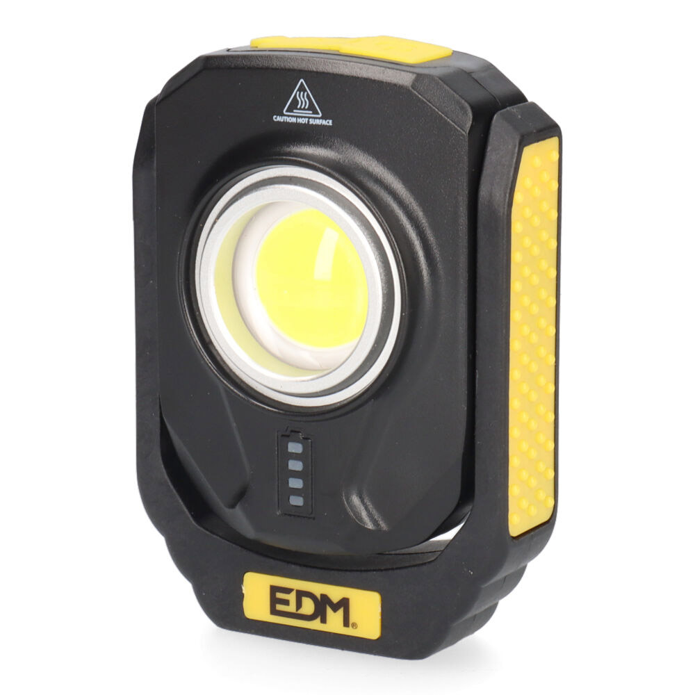 LINTERNA CON 1 LED 10W 900lm COMPACT RECARGABLE. BASE MAGNETICA. EDM