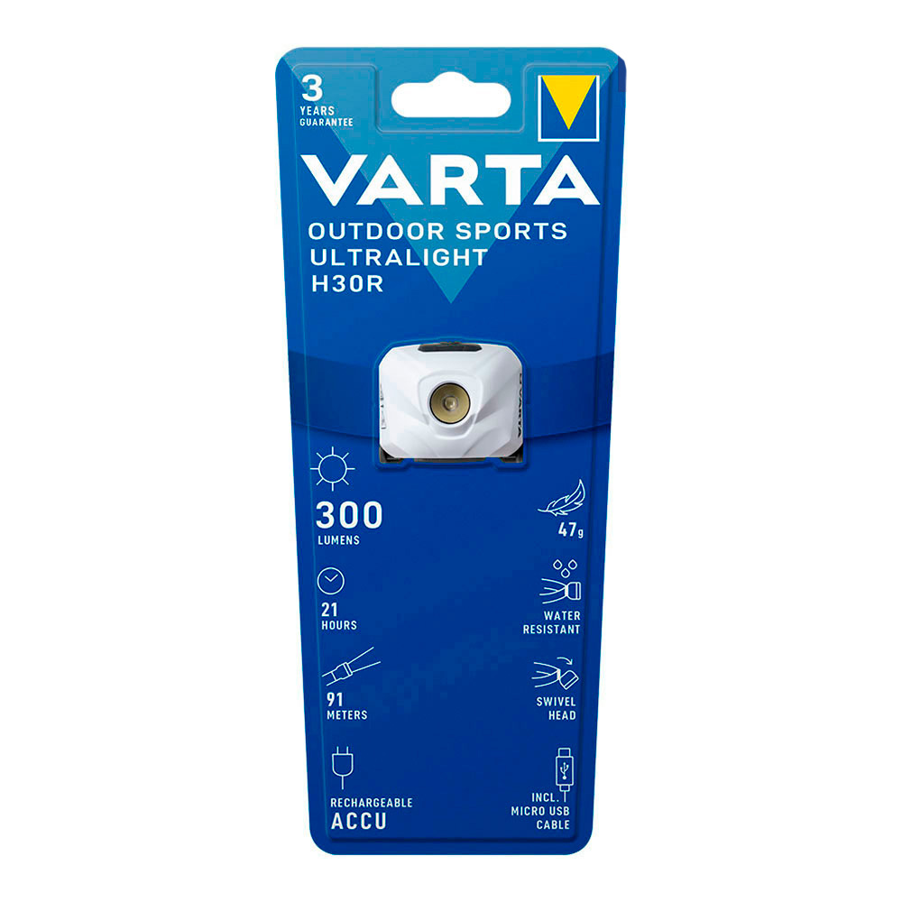 LINTERNA FRONTAL ULTRALIGHT H30R BLANCA VARTA - Ítem