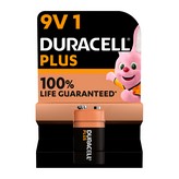 PILA ALKALINA DURACELL PLUS POWER 6LR61 9V (BLISTER 1 unid.) 26,5x17,5x48,5mm