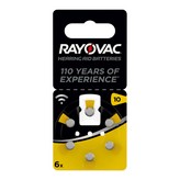 MICRO PILA PARA AUDIFONO RAYOVAC ZA10 1,4V (BLISTER 6 PILAS) Ø5,8x3,6mm