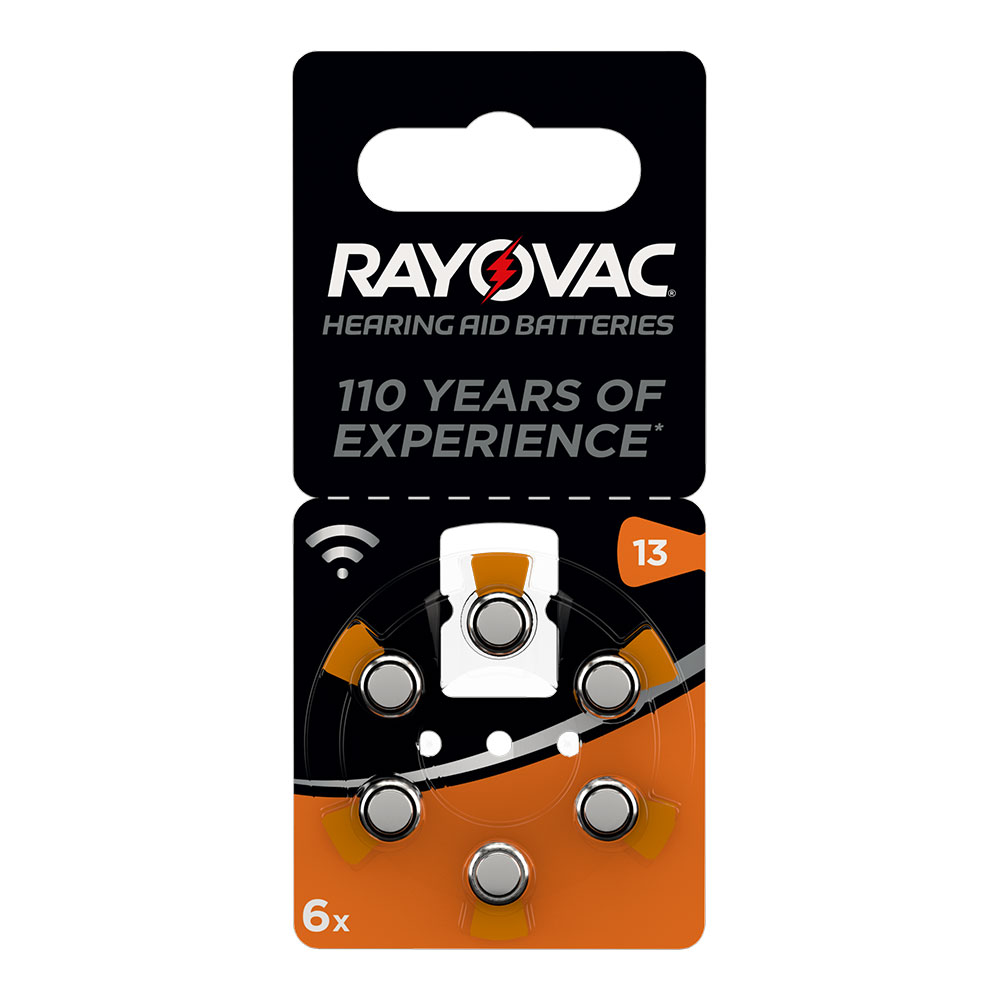 MICRO PILA PARA AUDIFONO RAYOVAC ZA13 1,45V (BLISTER 6 PILAS) Ø8x6mm