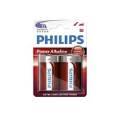 PILA ALKALINA PHILLIPS D - LR20 1,5V (BLISTER 2 unid.) Ø34,2x61,5mm