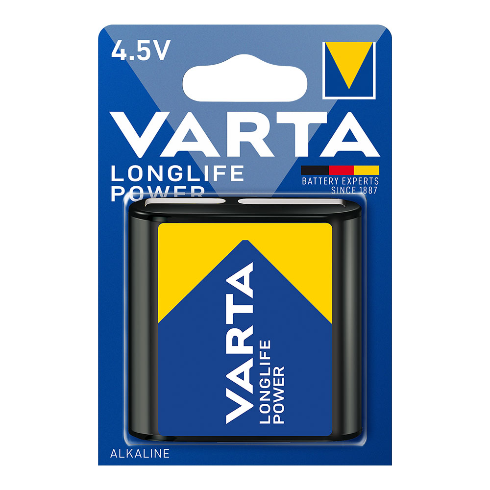 PILA VARTA ALKALINA LONGLIFE POWER 3LR12 (BLISTER 1 unid.) 62x22x67mm