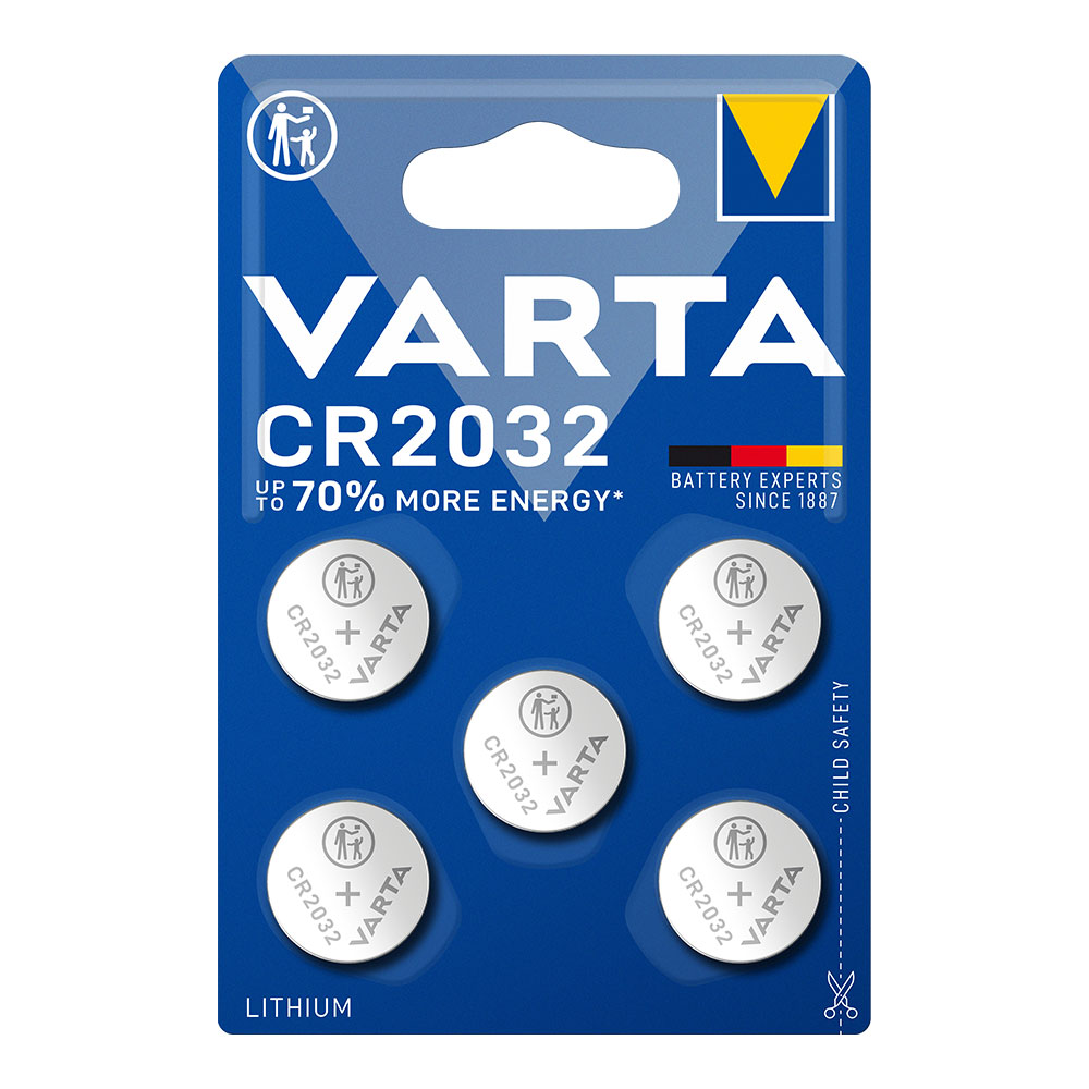 MICROPILA LITHIUM CR2032 3V VARTA (BLISTER 5 unid.) Ø20,0x3,2mm