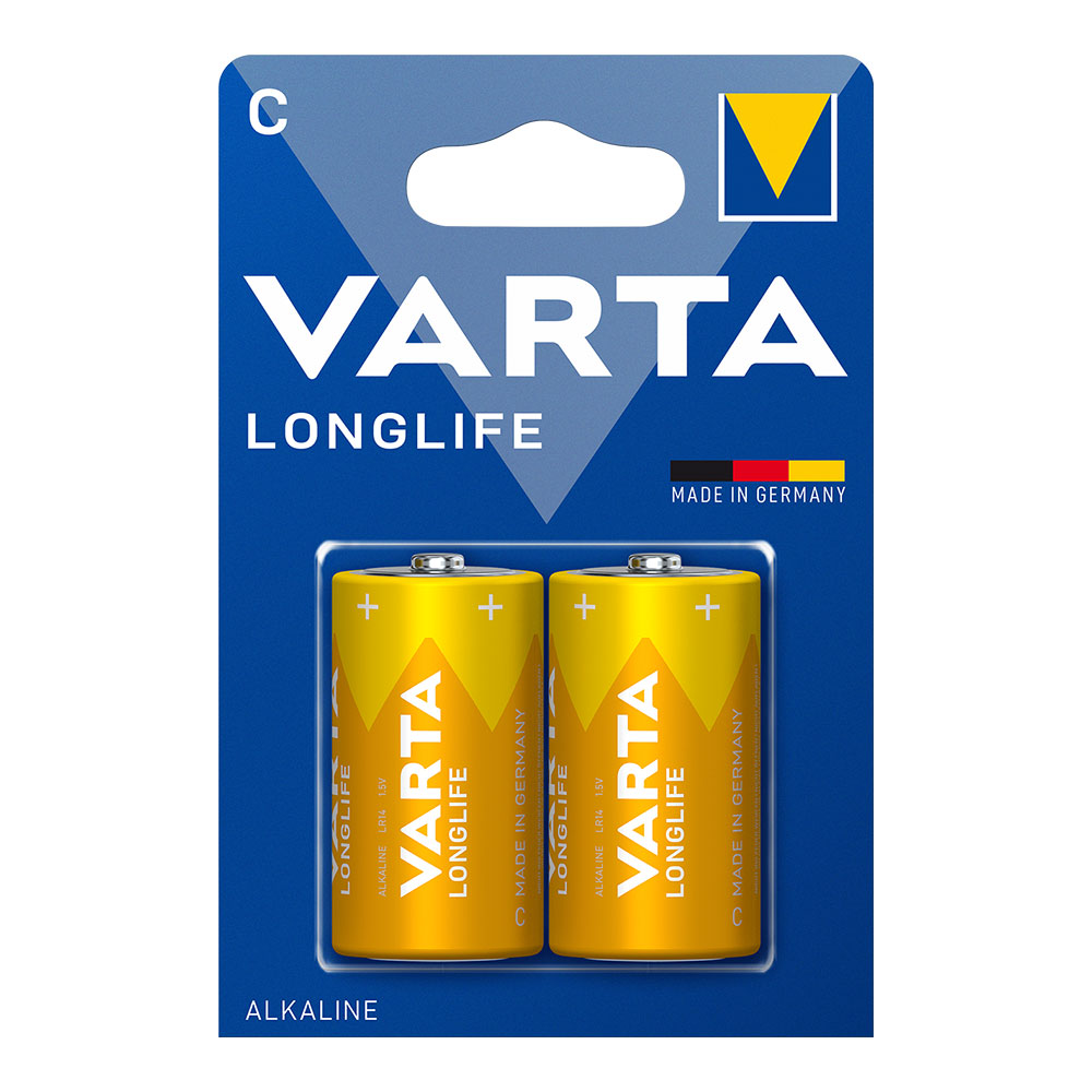 PILA ALKALINA VARTA C - LR14 LONGLIFE (BLISTER 2 unid.) Ø26,2x50mm