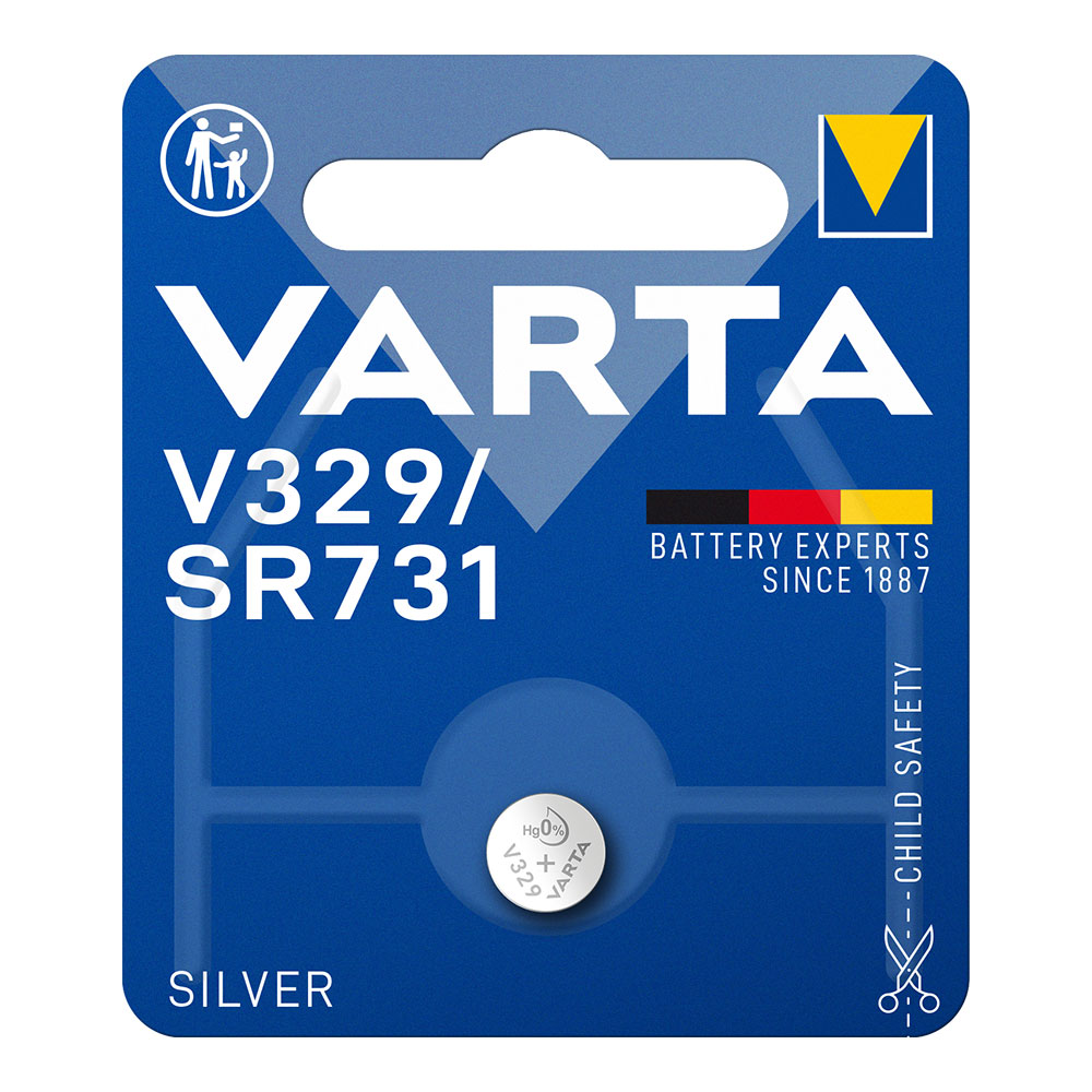 MICRO PILA DE BOTON VARTA SILVER SR73 - V329 1,55V (BLISTER 1 unid.) Ø7,9x3,1mm