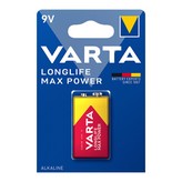 PILA VARTA LONG LIFE MAX POWER 9V - 6LR61 (BLISTER 1 unid.) 26,5x17,5x48,5mm