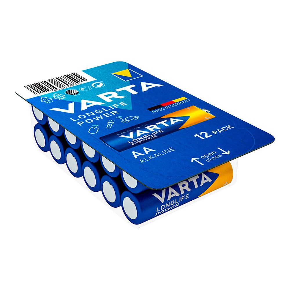 PILA VARTA LONGLIFE POWER AA - LR06 CAJA 12 unid. Ø14,5x50,5mm