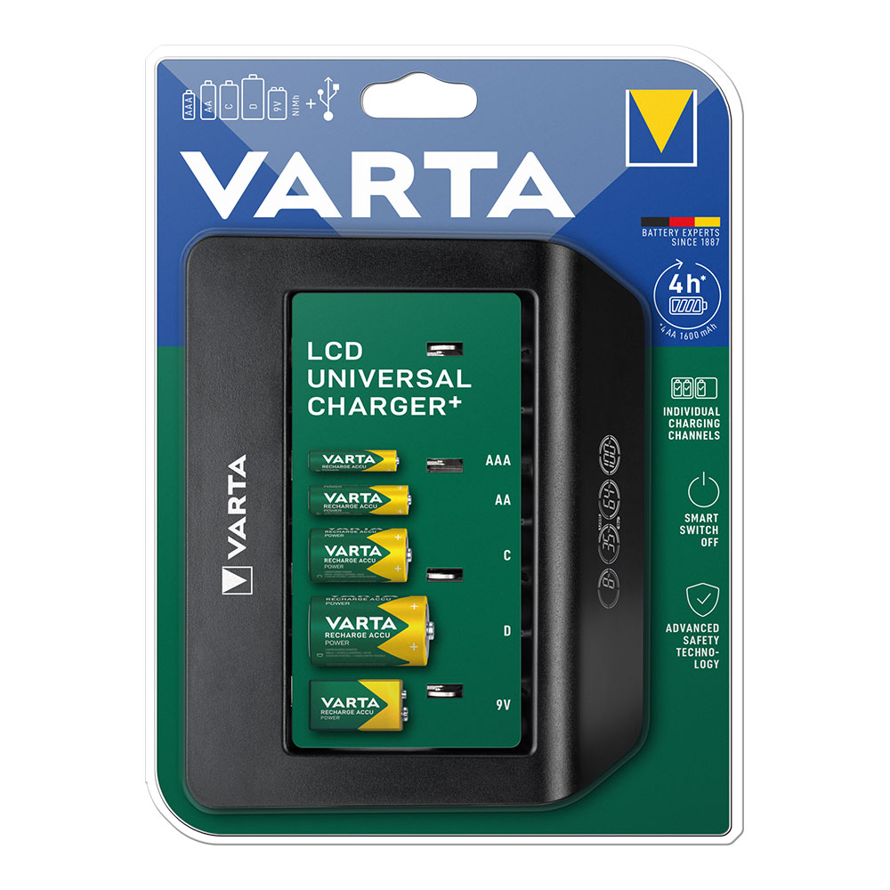 CARGADOR VARTA LCD MULTI CHARGER+SIN PILAS 1600mAh 100/220V 4h UNIVERSAL - Ítem