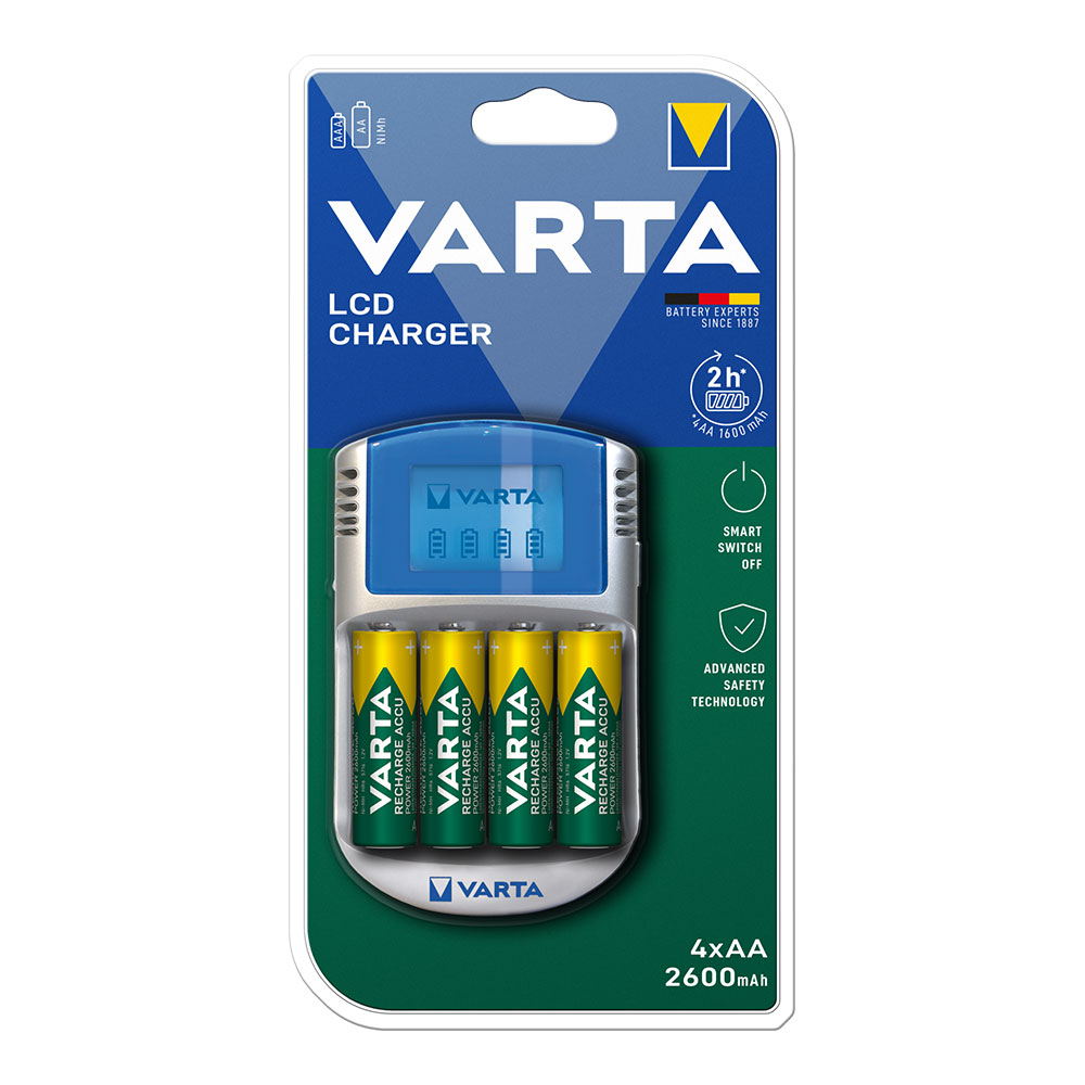 CARGADOR VARTA LCD CHARGER PARA PILAS AA Y AAA