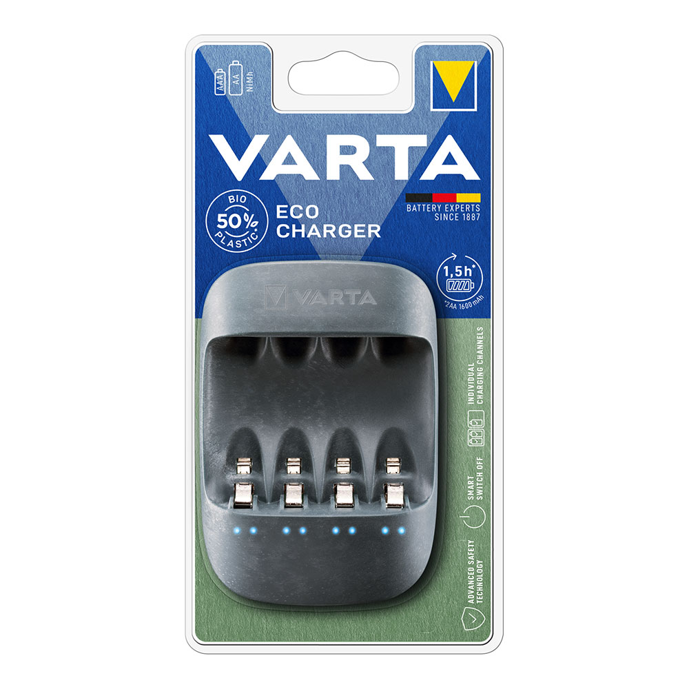 CARGADOR VARTA ECO CHARGER PARA PILAS AA Y AAA SIN PILAS