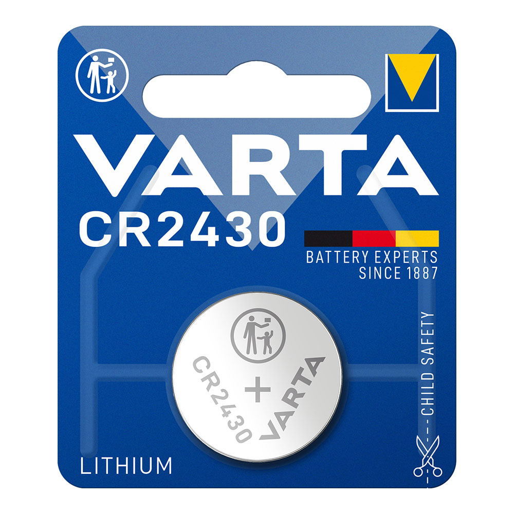 PILA VARTA CR2430 3V (BLISTER 1 unid.) Ø24,5x3mm