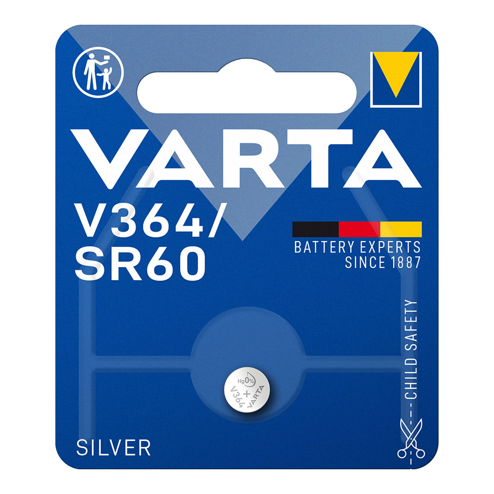 MICRO PILA DE BOTON VARTA SR60 - V364 1,55V (BLISTER 1 unid.) Ø6,8x2,15mm