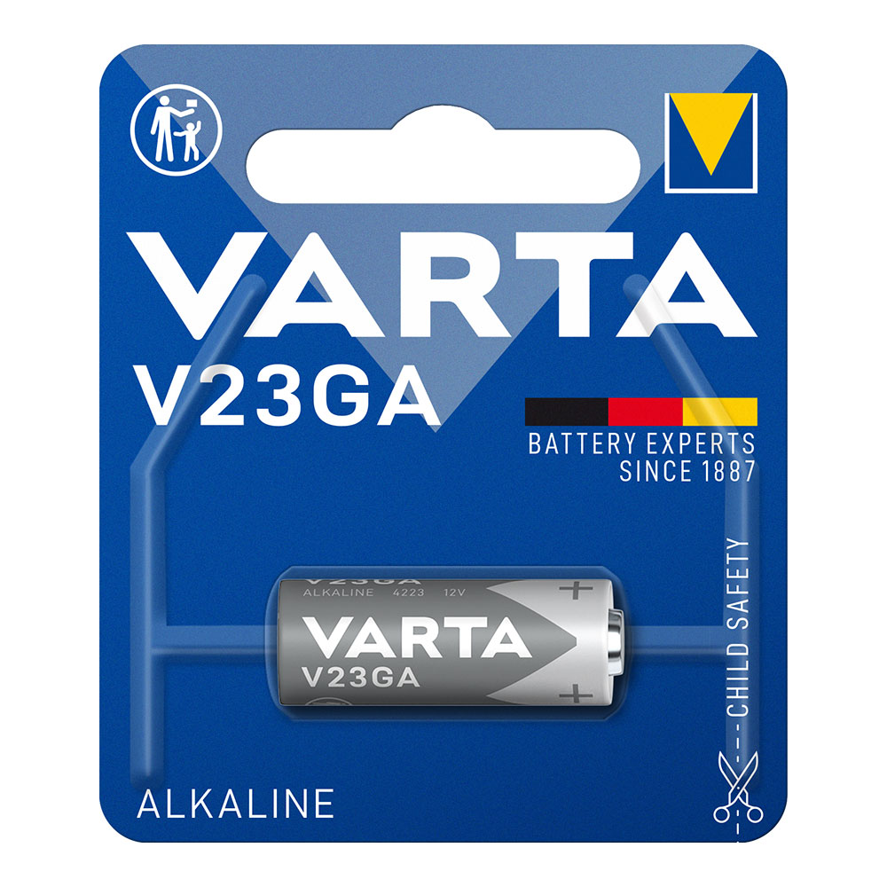 PILA ALKALINA V23GA (23A) 12V VARTA PARA MANDO A DISTANCIA (BLISTER 1 unid.) Ø10,3x28,5mm