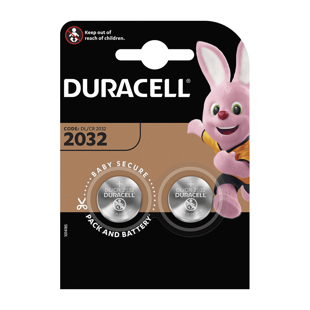 MICRO PILA LITIO BOTON DURACELL CR2032 (BLISTER 2 unid.) Ø20x3,2mm