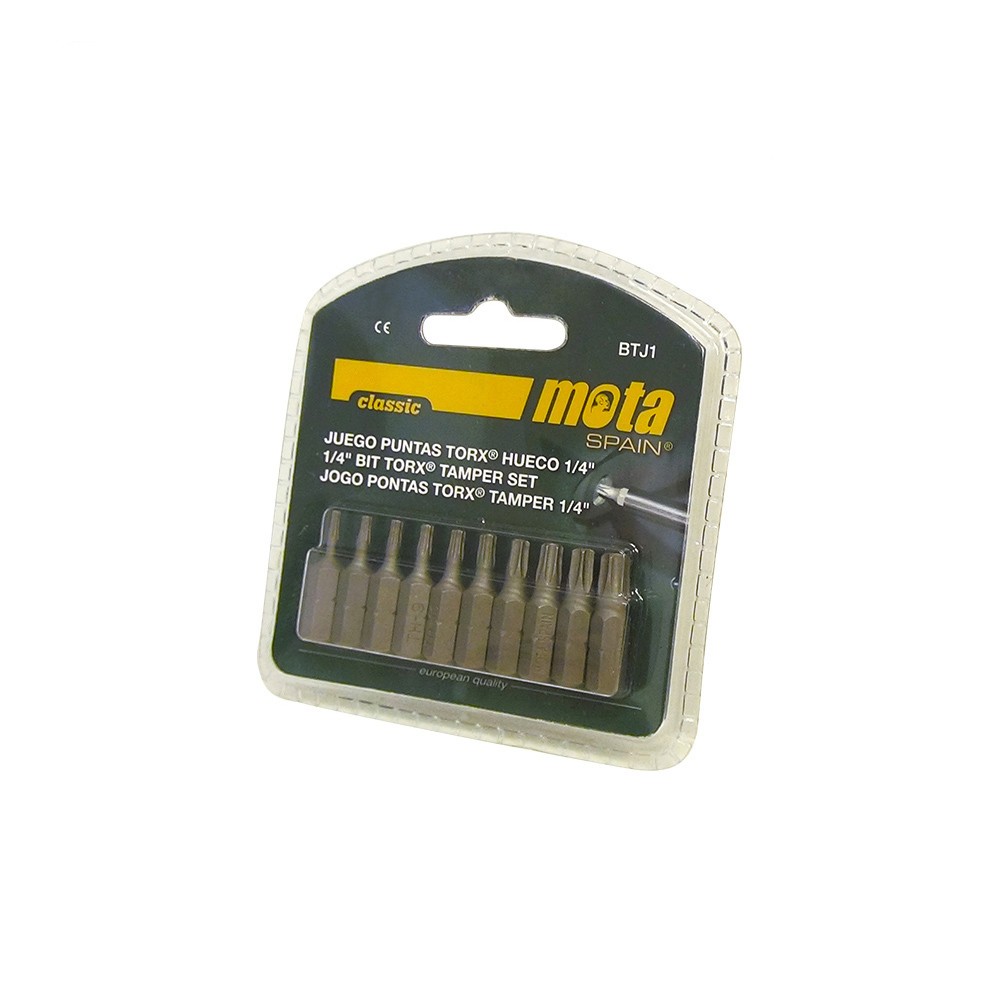 JUEGO PUNTAS TORX TAMPER x 25mm 10 unid. BTJ1 MOTA - Ítem