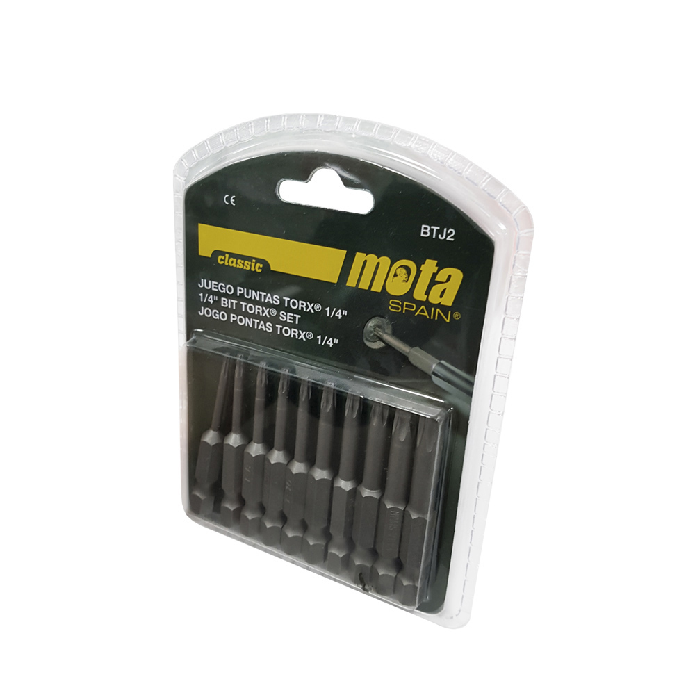 JUEGO PUNTAS TORX TAMPER x 50mm 10 unid. BTJ2 MOTA