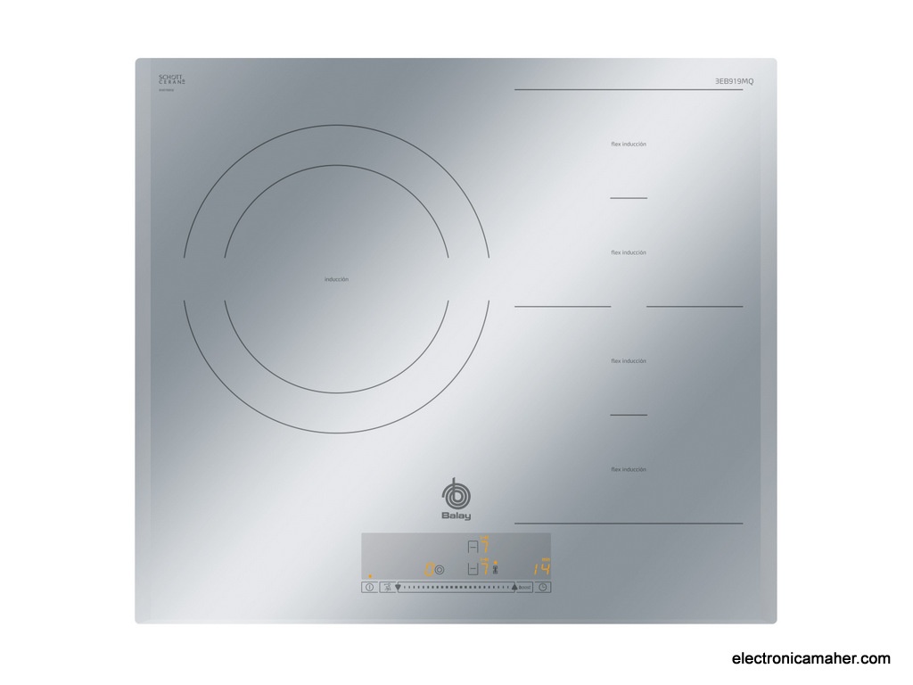 uno Mm jugar PLACA DE INDUCCION COLOR GRIS METAL ZONA FLEX INDUCCION BALAY 3EB919MQ