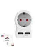 ADAPTADOR EUROPEO A ESTADOS UNIDOS USB SKROSS 1500281