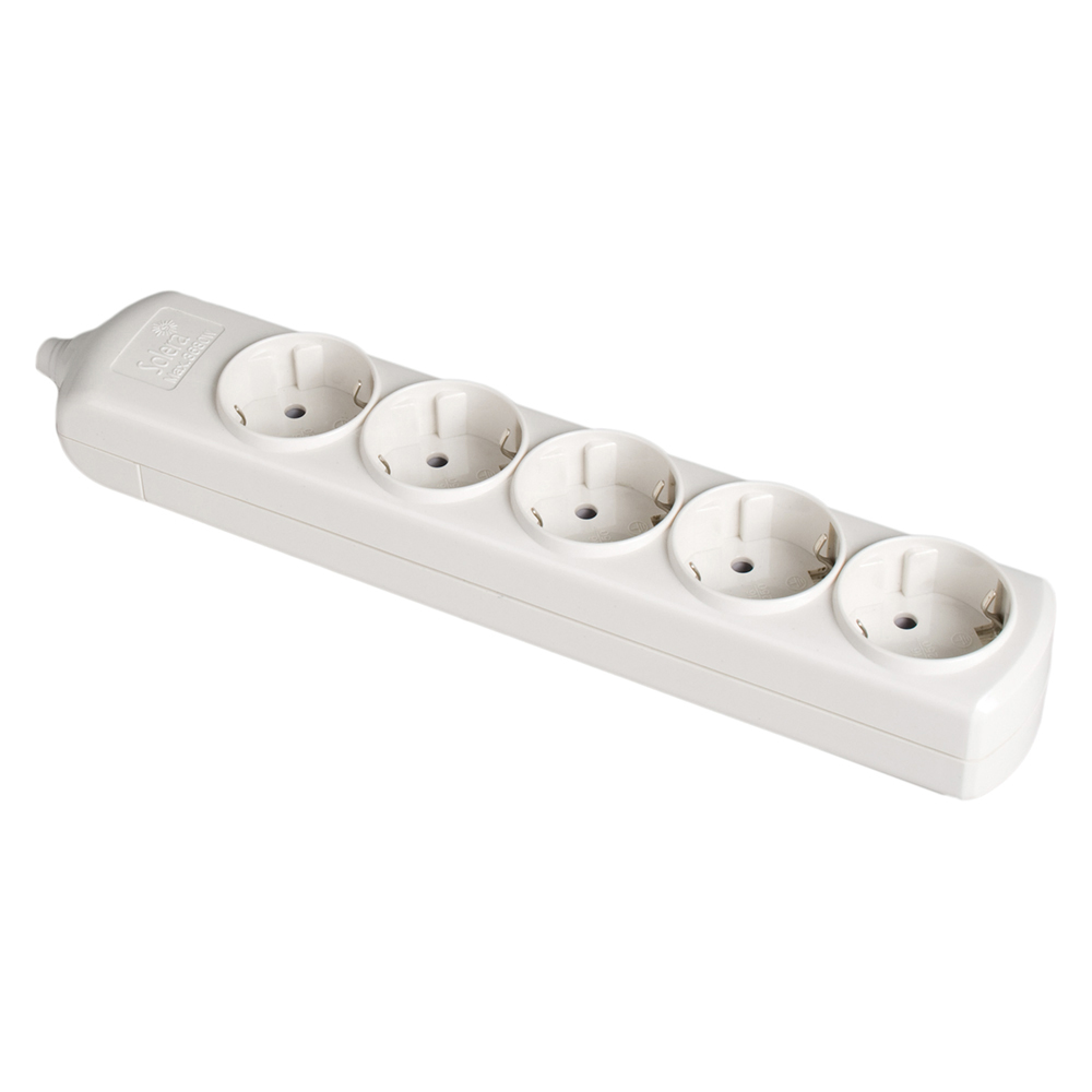 BASE BIPOLAR 5 TOMAS T/TL 10/16A 250V COLOR BLANCO SOLERA 8005 - Ítem