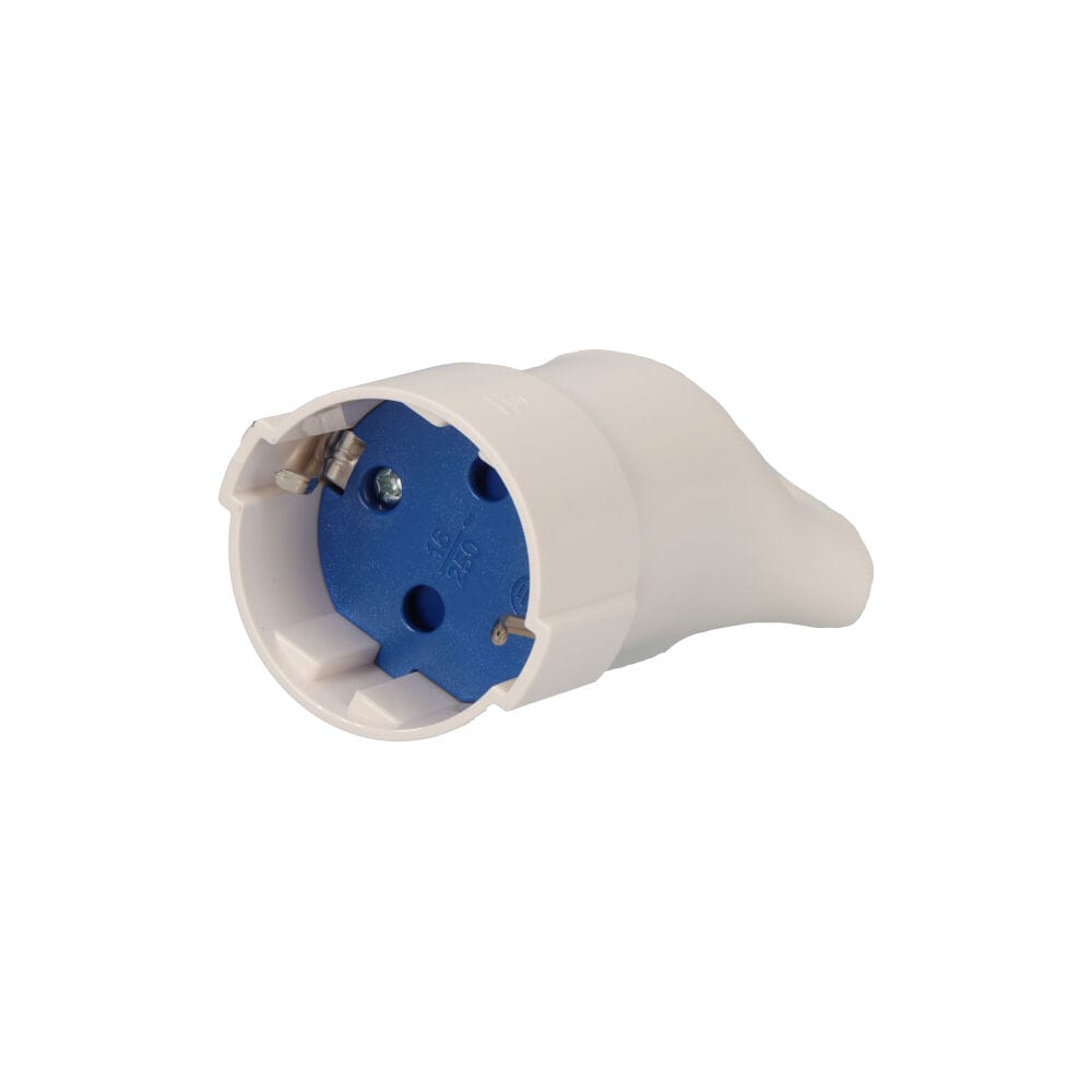 BASE SCHUKO 4,8mm 16A 250V T/TL BLANCO. CON ANILLA PARA FÁCIL EXTRACCIÓN. SOLERA 5019A. - Ítem