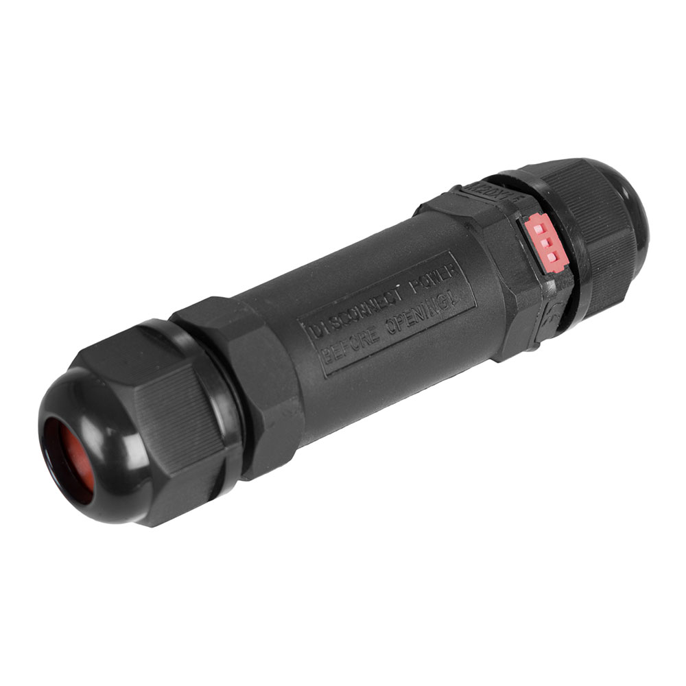 CONECTOR PARA EMPALMES PARA EXTERIOR CON VALVULA ANTICONDENSACION 10x2,6cm 3P IP68 BLACK SERIES SOLERA (RETRACTILADO) CE-3PV - Ítem